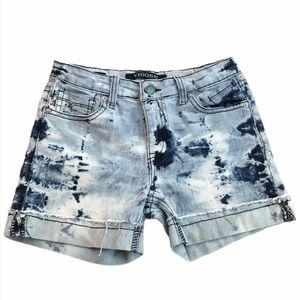 Vigoss  tie dye  acid wash the mid girls shorts.
